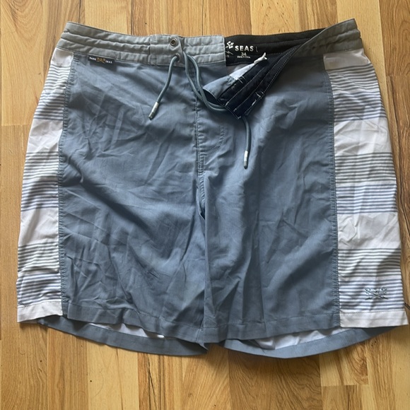 Three Pairs of Size 34 Board Shorts.  Outerknown,  Captain Fin and Dark Seas. - Picture 4 of 4